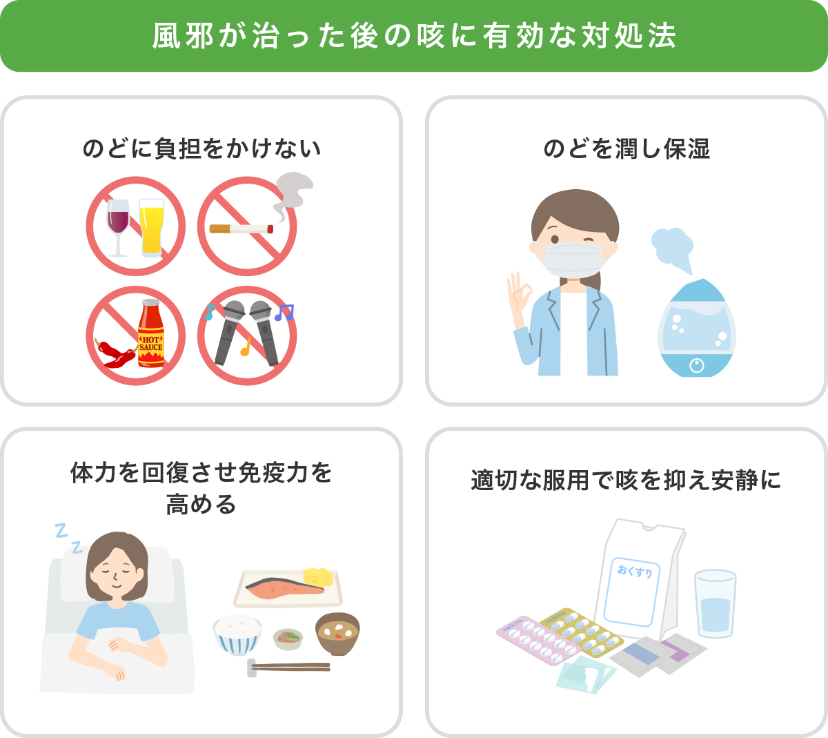風邪が治った後の咳に有効な対処法